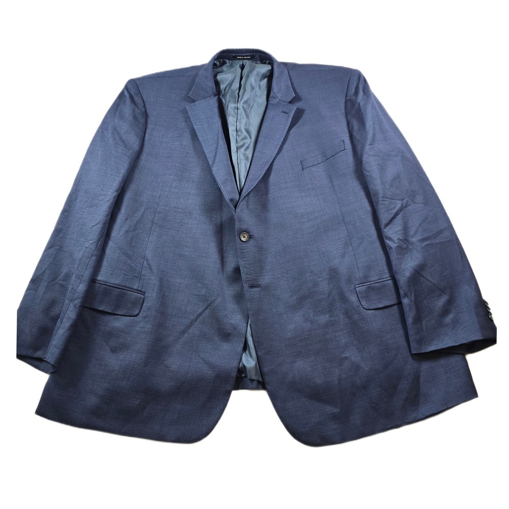 Awearness Kenneth Cole Blazer Mens 60L 60 Long Blue Wool Blend Executive Fit